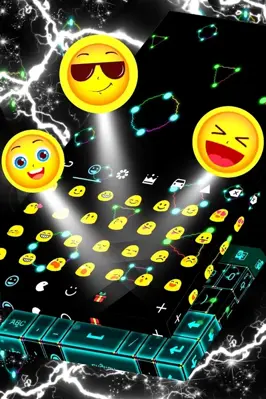 Neon Lightning Keyboard android App screenshot 0